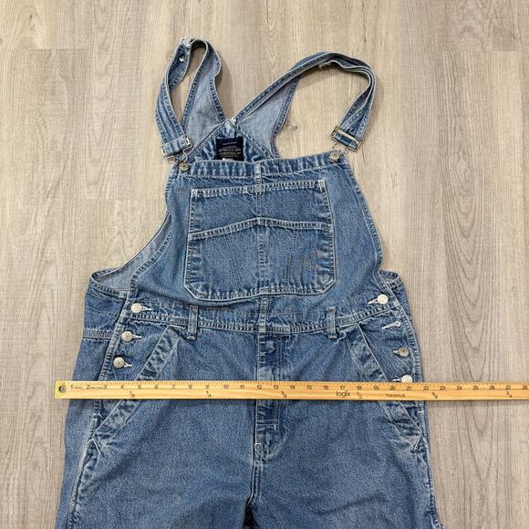 Vintage Faded Glory Overalls Men's Large Blue Denim Jeans Carpenter Bibs Work - Picture 9 of 12